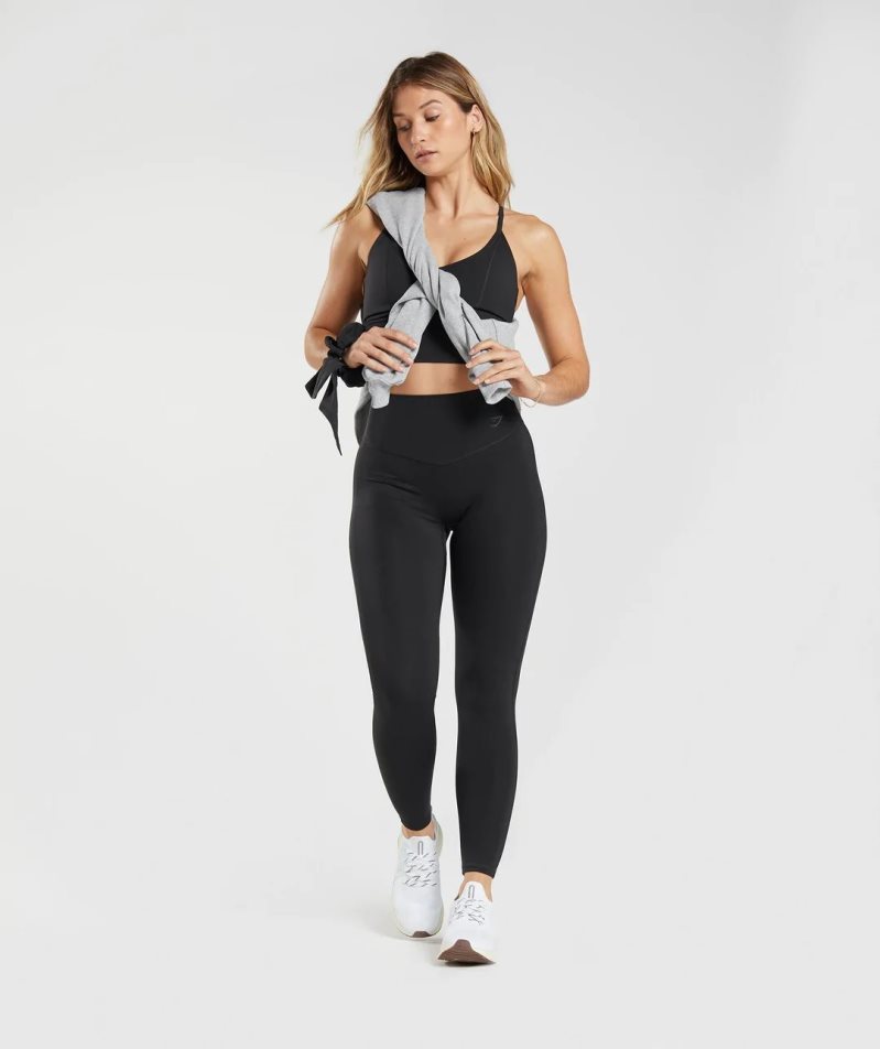 Legginsy Gymshark Elevate Damskie Czarne | PL 786NIW